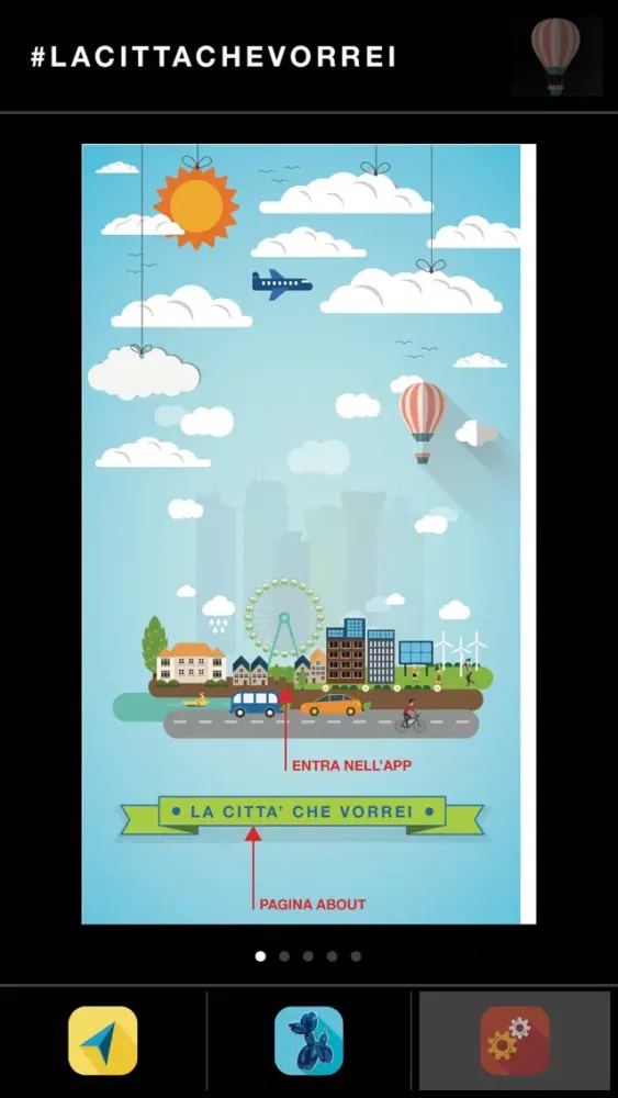 Capturas de tela do La città che vorrei