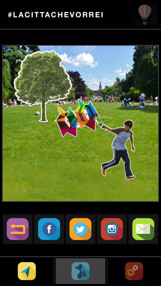 Capturas de tela do La città che vorrei