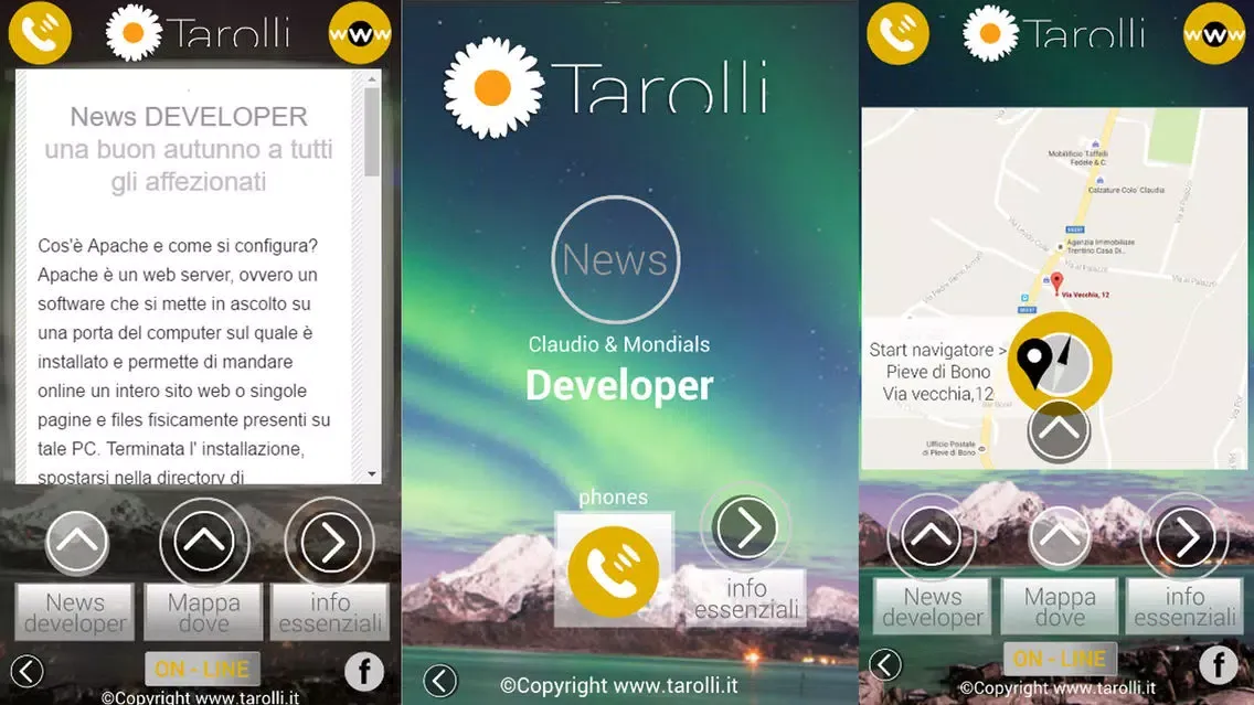 Tangkapan layar Claudio developer