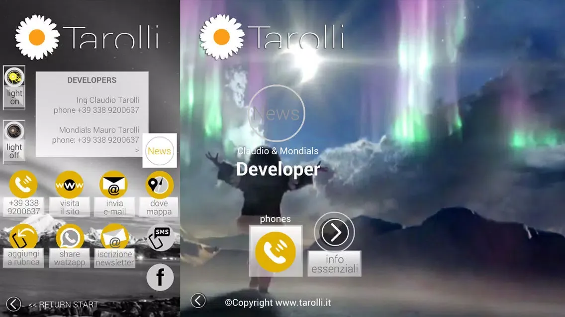 Tangkapan layar Claudio developer