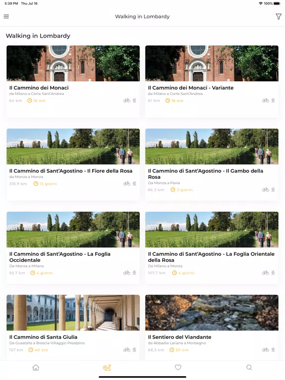 Walking in Lombardy iPad 应用截图