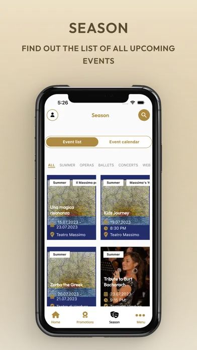 Screenshot di Teatro Massimo App