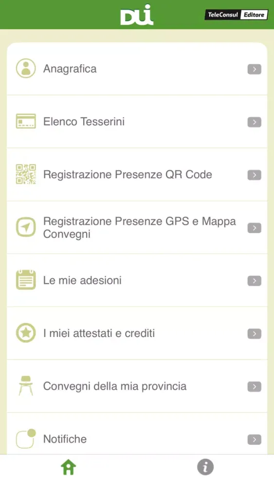 Tangkapan skrin DUI Mobile - Eventi CDL