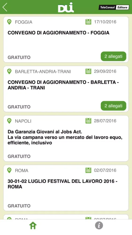 Tangkapan skrin DUI Mobile - Eventi CDL