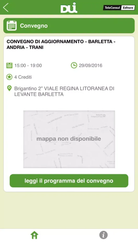 Tangkapan skrin DUI Mobile - Eventi CDL