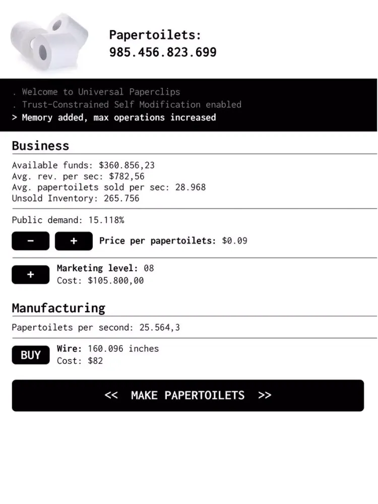 Tangkapan layar Universal Papertoilet Clicker iPad 