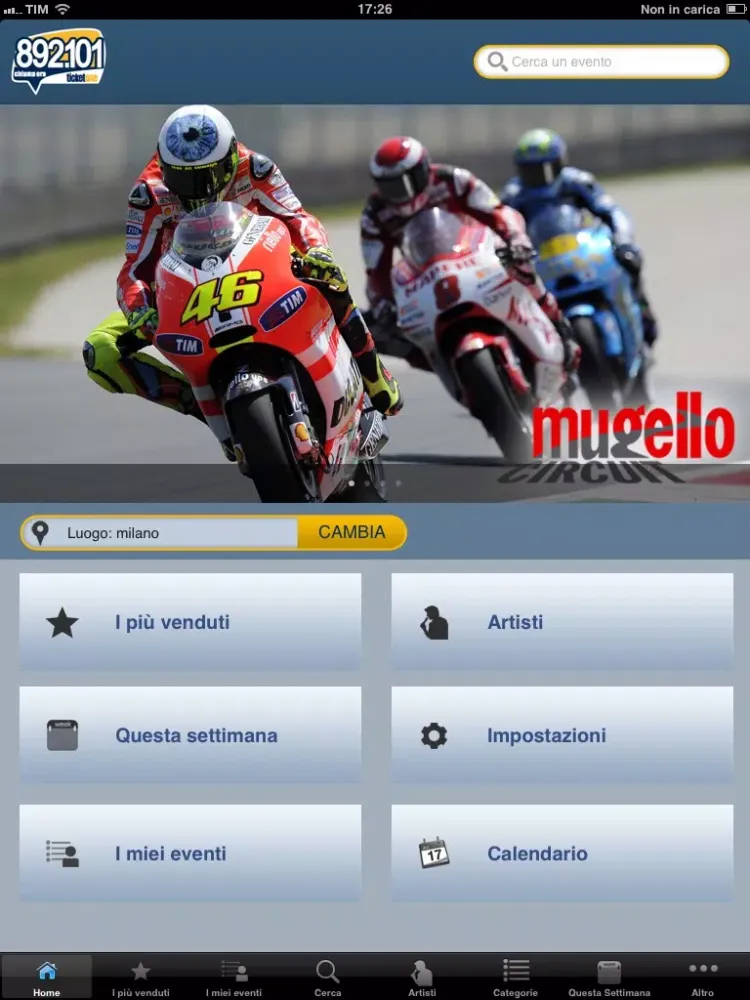 Screenshot di Call Center TicketOne 892.101 iPad 