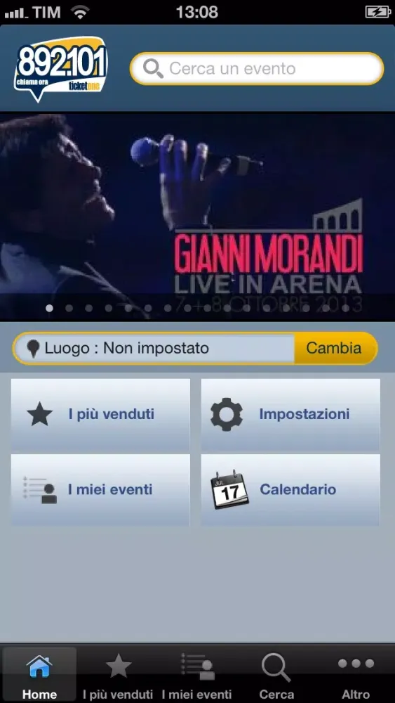 Screenshot di Call Center TicketOne 892.101