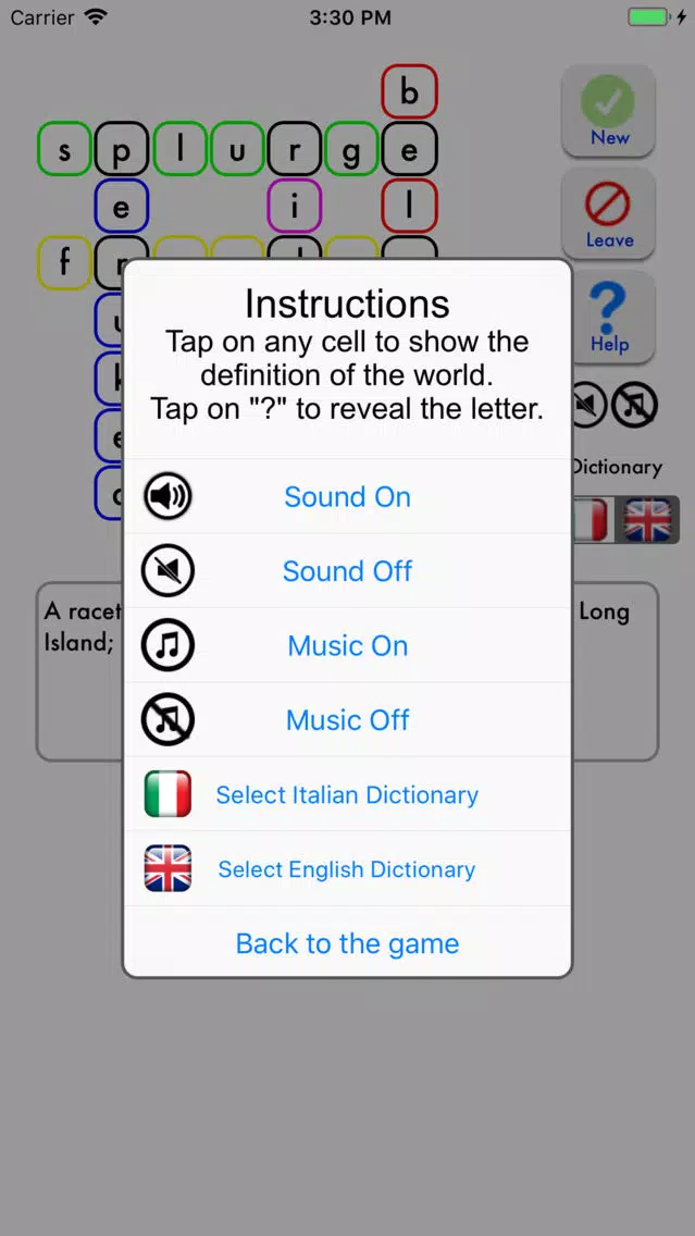 Screenshot di TMCrossword
