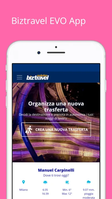 تصاویر Biztravel EVO App