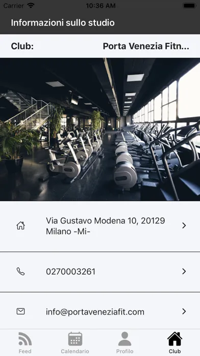 Captures d'écran de Porta Venezia Fitness Club