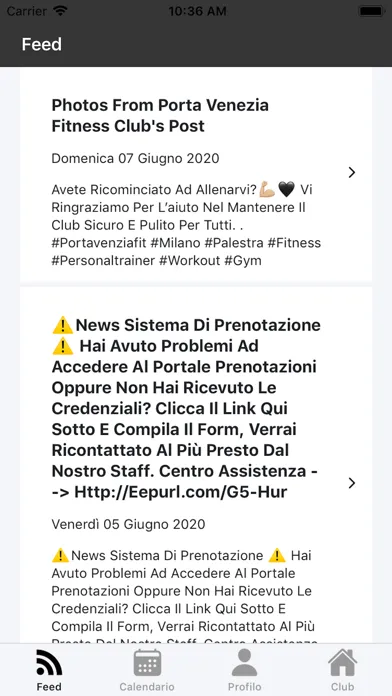 Captures d'écran de Porta Venezia Fitness Club
