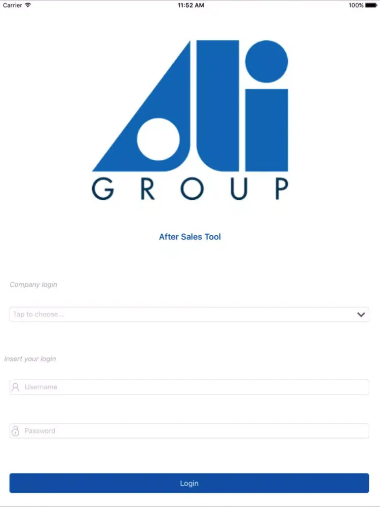 Ali Group - Service Tool iPad  Screenshots