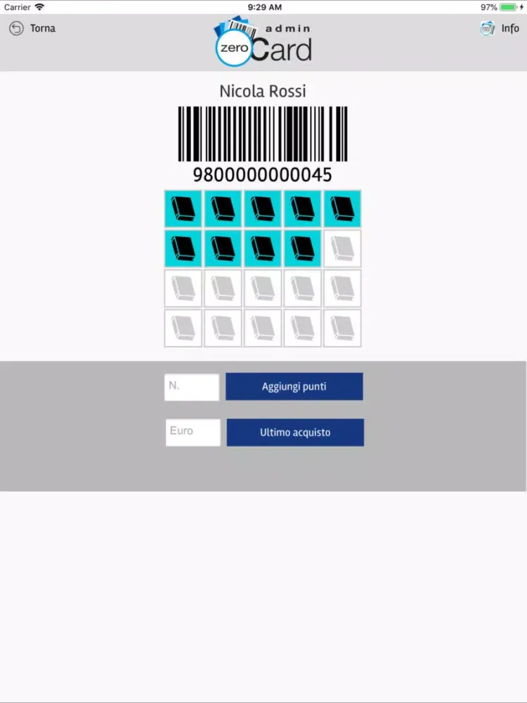 ZeroCard - Admin iPad  Screenshots
