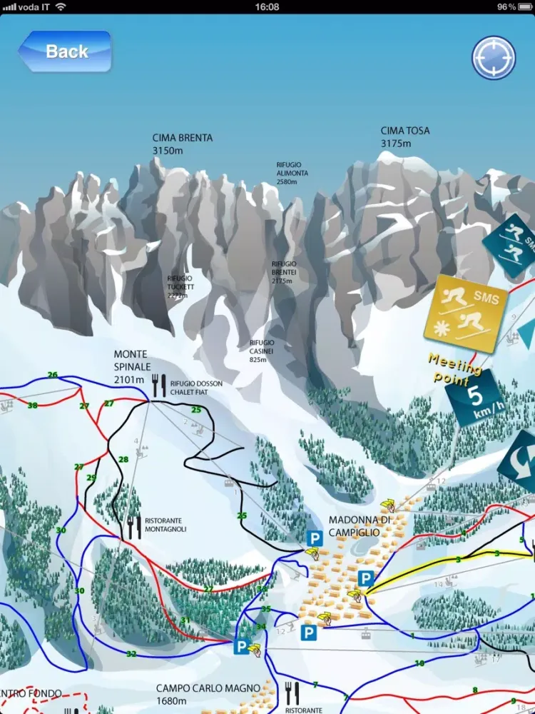 Скриншоты Campiglio App - Trekking and Mountain Bike at Madonna di Campiglio Dolomites iPad 