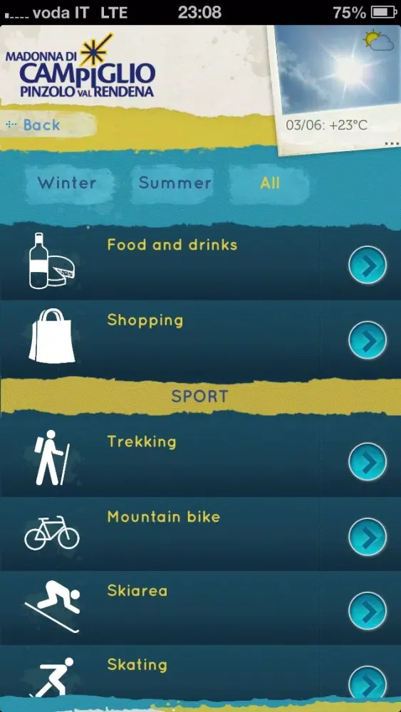 Скриншоты Campiglio App - Trekking and Mountain Bike at Madonna di Campiglio Dolomites