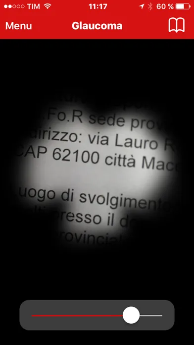 Capturas de tela do iSee, the vision simulator