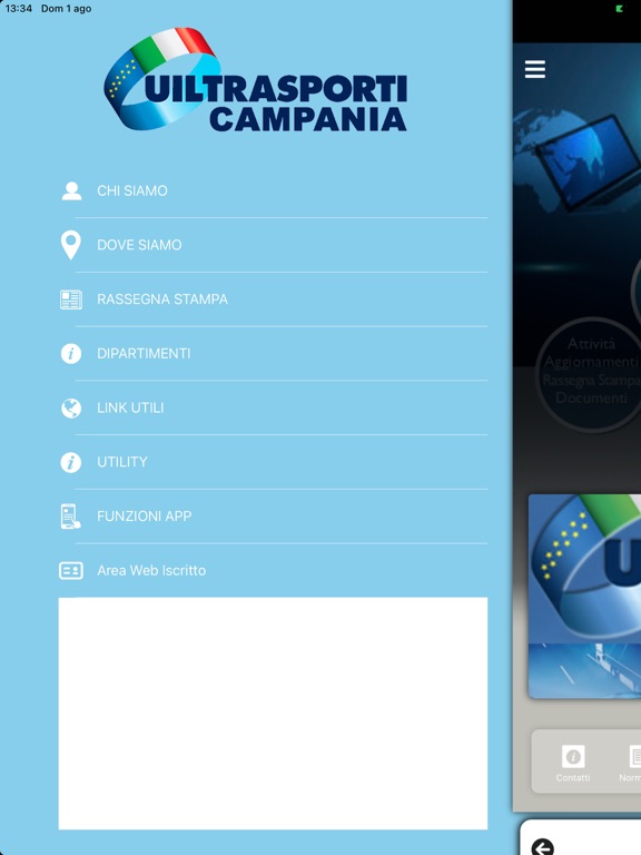 Ảnh chụp màn hình của UILTrasporti Campania iPad 