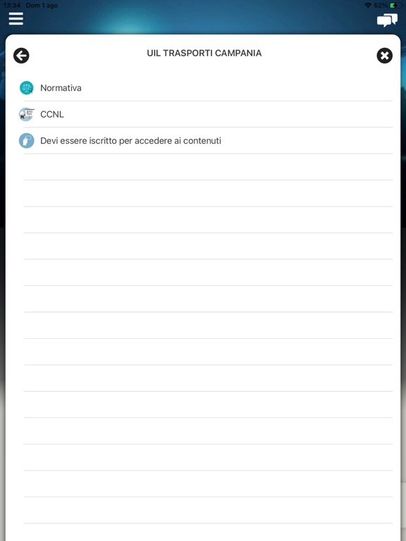 Ảnh chụp màn hình của UILTrasporti Campania iPad 