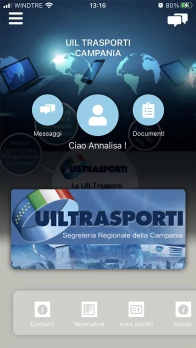 Ảnh chụp màn hình của UILTrasporti Campania