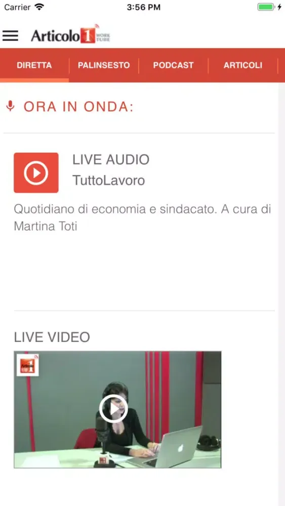 Capturas de pantalla de RadioArticolo1 CGIL
