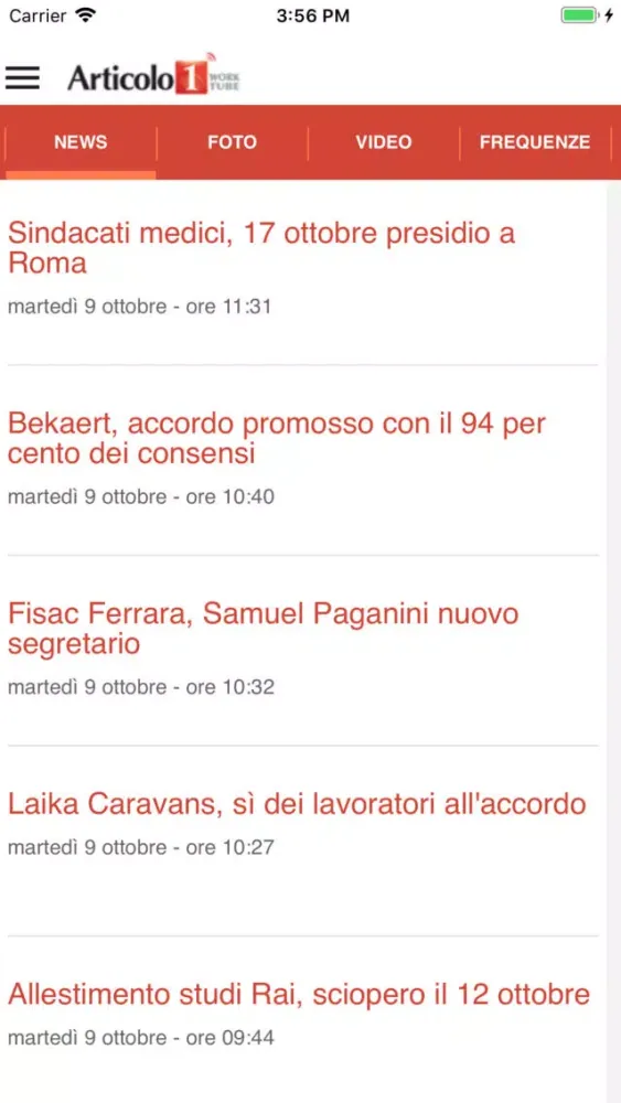 Capturas de pantalla de RadioArticolo1 CGIL
