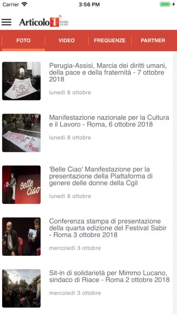 Capturas de pantalla de RadioArticolo1 CGIL