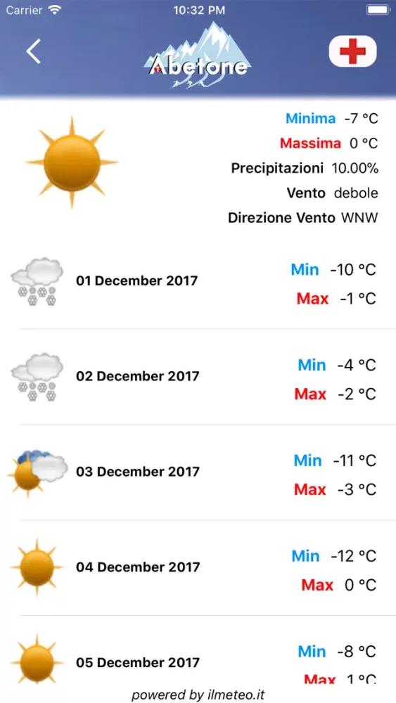 Abetone App Ufficiale Ekran Görüntüleri
