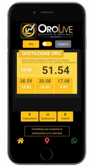 ภาพหน้าจอของ OroLive - Compro oro Roma