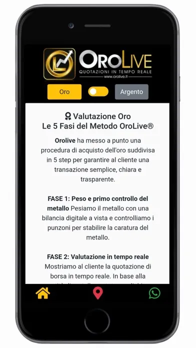 ภาพหน้าจอของ OroLive - Compro oro Roma
