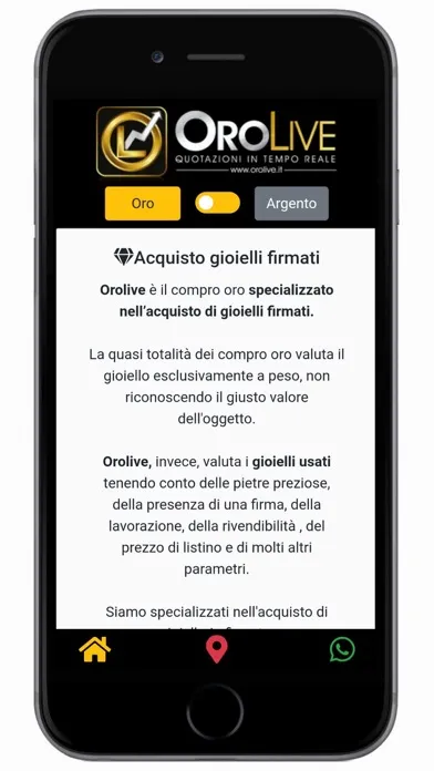 ภาพหน้าจอของ OroLive - Compro oro Roma