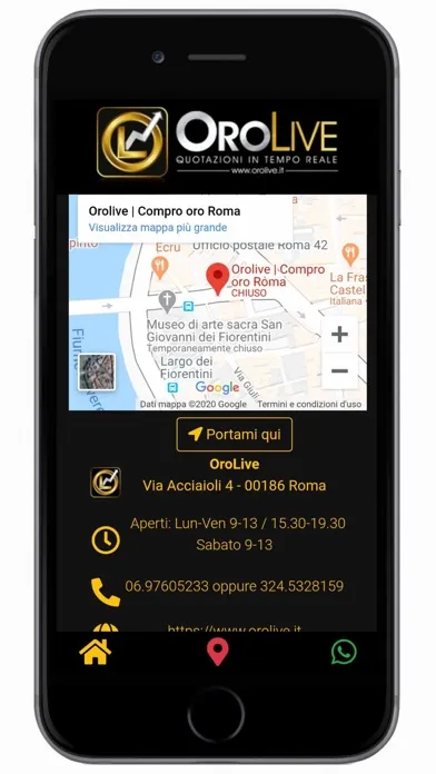ภาพหน้าจอของ OroLive - Compro oro Roma