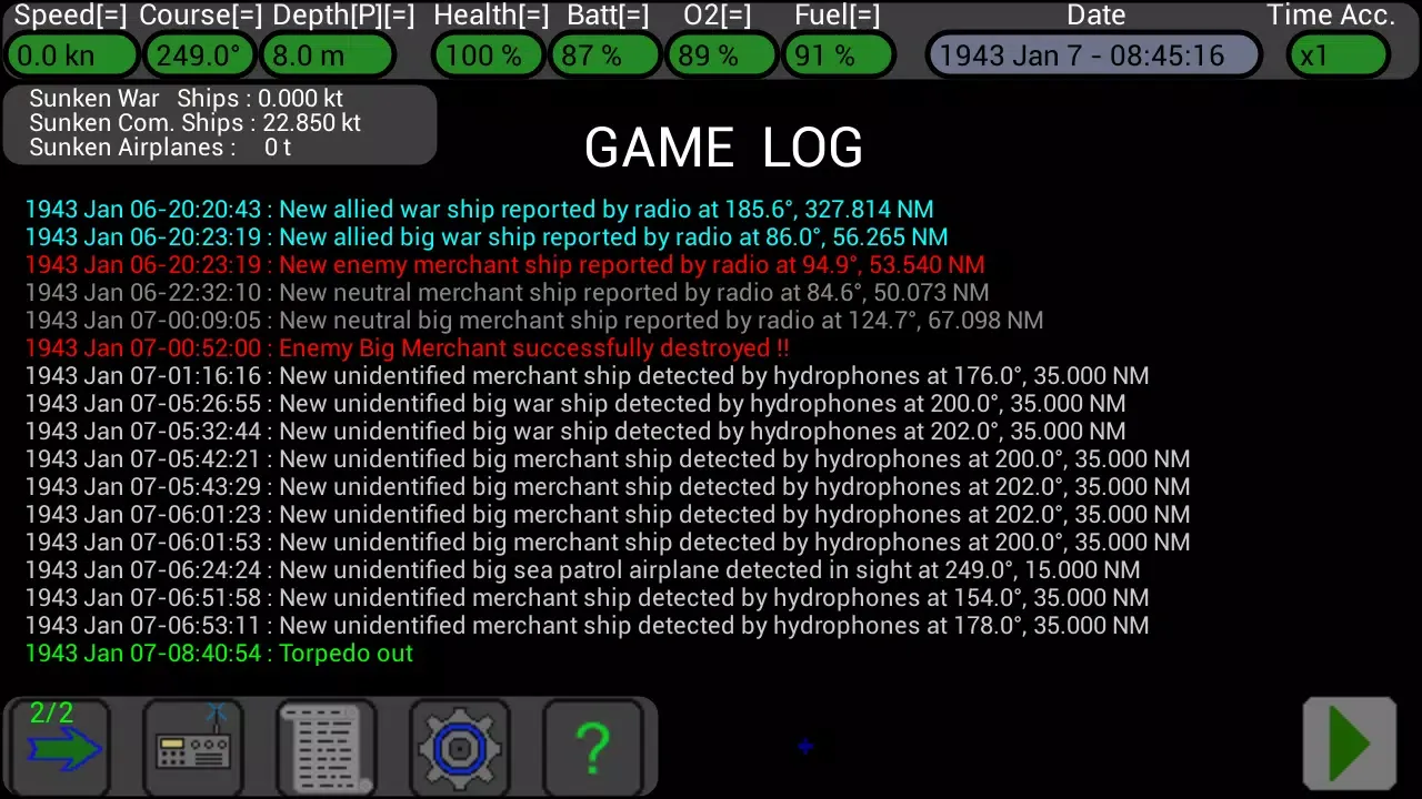 U-Boat Simulator (Demo) 스크린샷