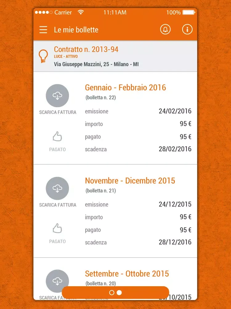 صور VeritasEnergia App gas e luce iPad 