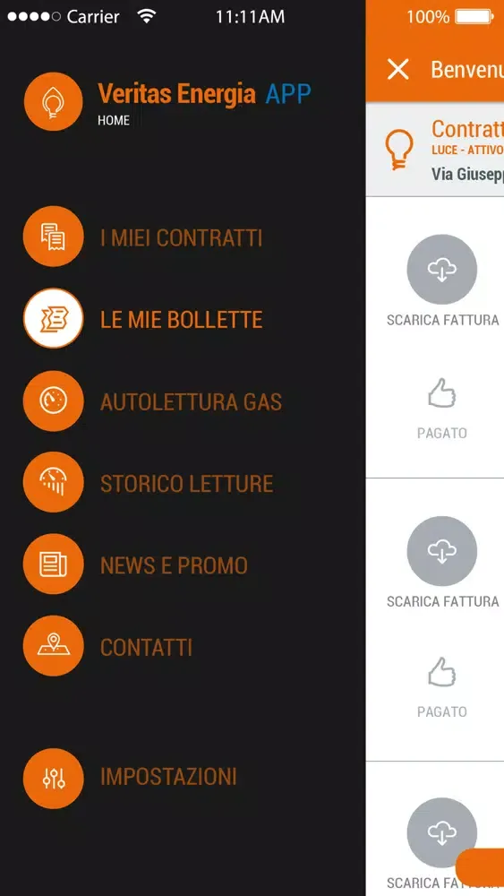صور VeritasEnergia App gas e luce