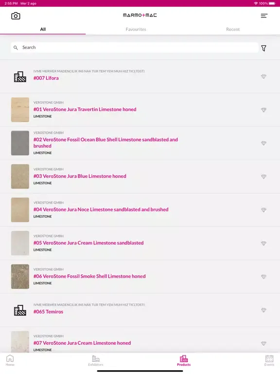 Marmomac App iPad  Screenshots