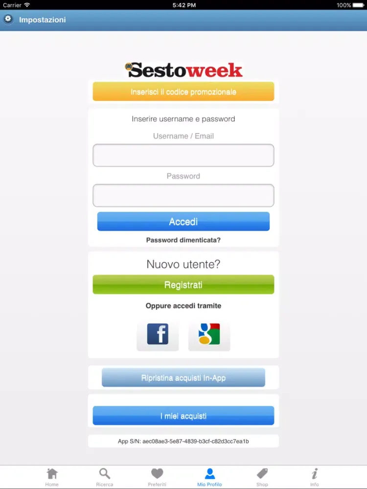 Sesto Week iPad  स्क्रीनशॉट
