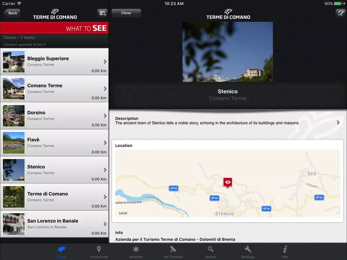 Comano Travel Guide iPad  スクリーンショット