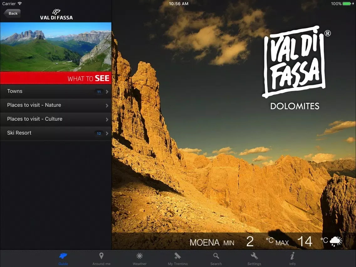Screenshot di Val di Fassa Travel Guide iPad 