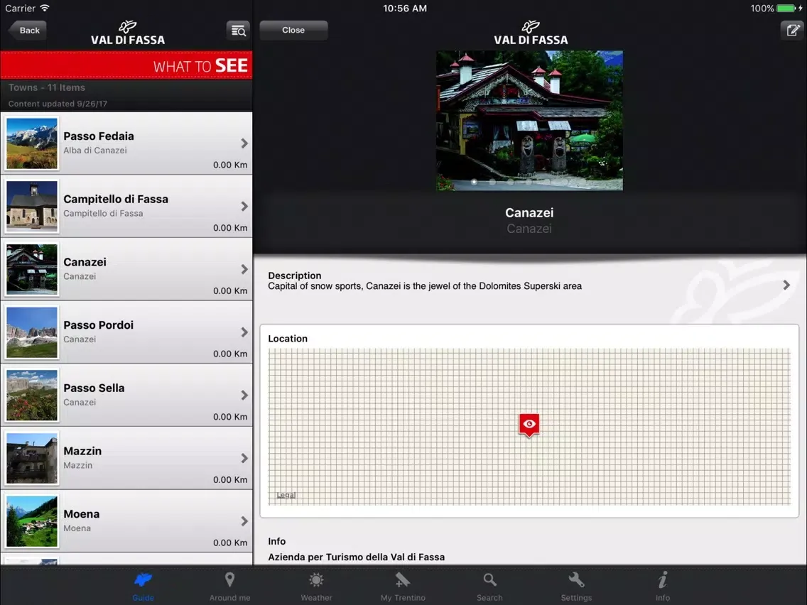 Screenshot di Val di Fassa Travel Guide iPad 