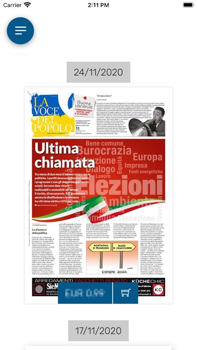 Tangkapan skrin La Voce del Popolo
