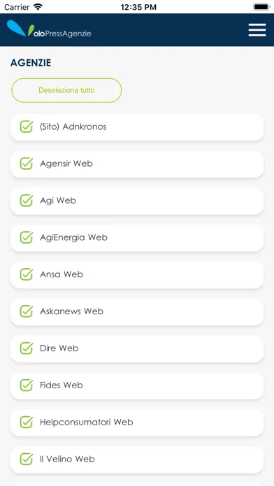 Zrzuty ekranu VoloPress Agenzie