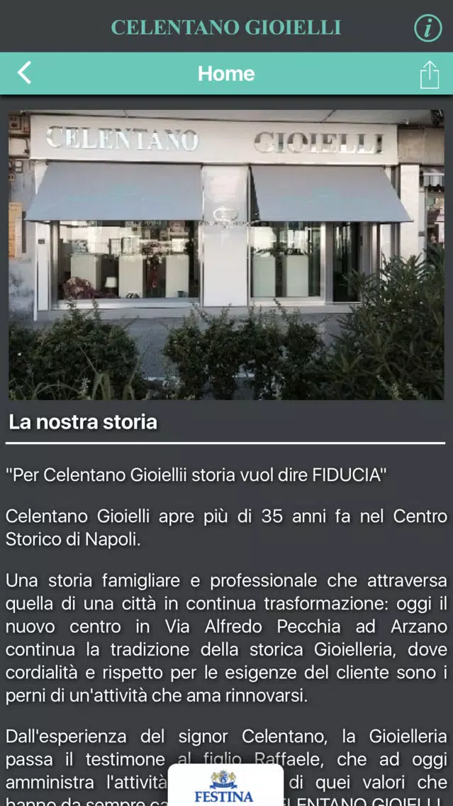 Captures d'écran de Celentano Gioielli
