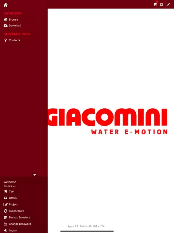 Giacomini - App Catalog iPad  स्क्रीनशॉट