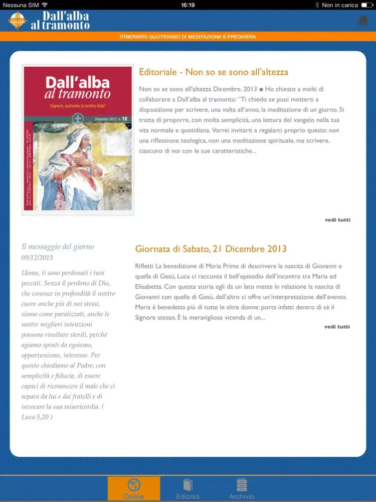 Dall'Alba al Tramonto iPad  Screenshots