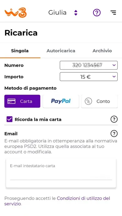 WINDTRE應用截圖