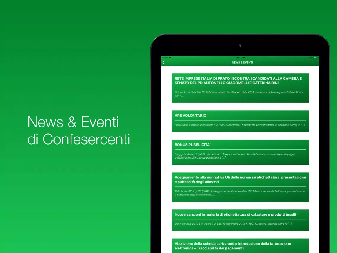 Confesercenti Prato iPad 应用截图