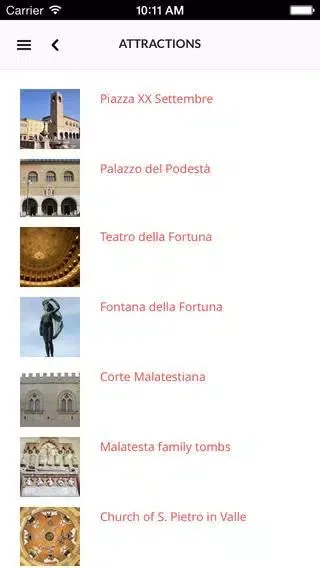 Captures d'écran de Fano Tourist Guide