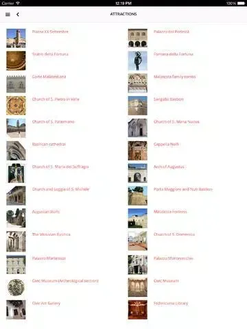 Captures d'écran de Fano Tourist Guide