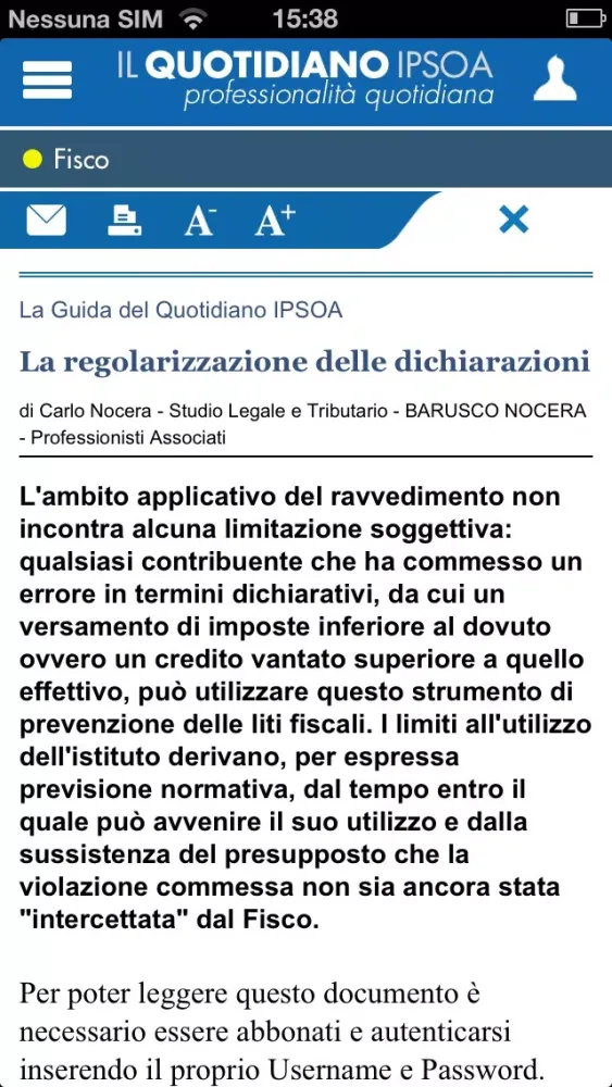 ภาพหน้าจอของ Il Quotidiano IPSOA